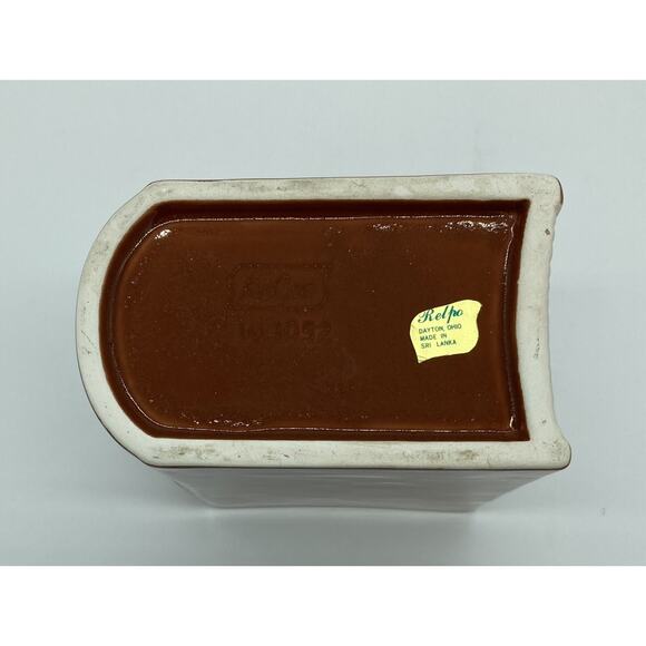 Relpo Ceramic Bible Planter Pencil Holder Gift Multipurpose Use 5 X 4 Brown EUC - Picture 6 of 10